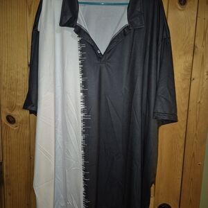 Two-Tone Black and White Men's Shirt